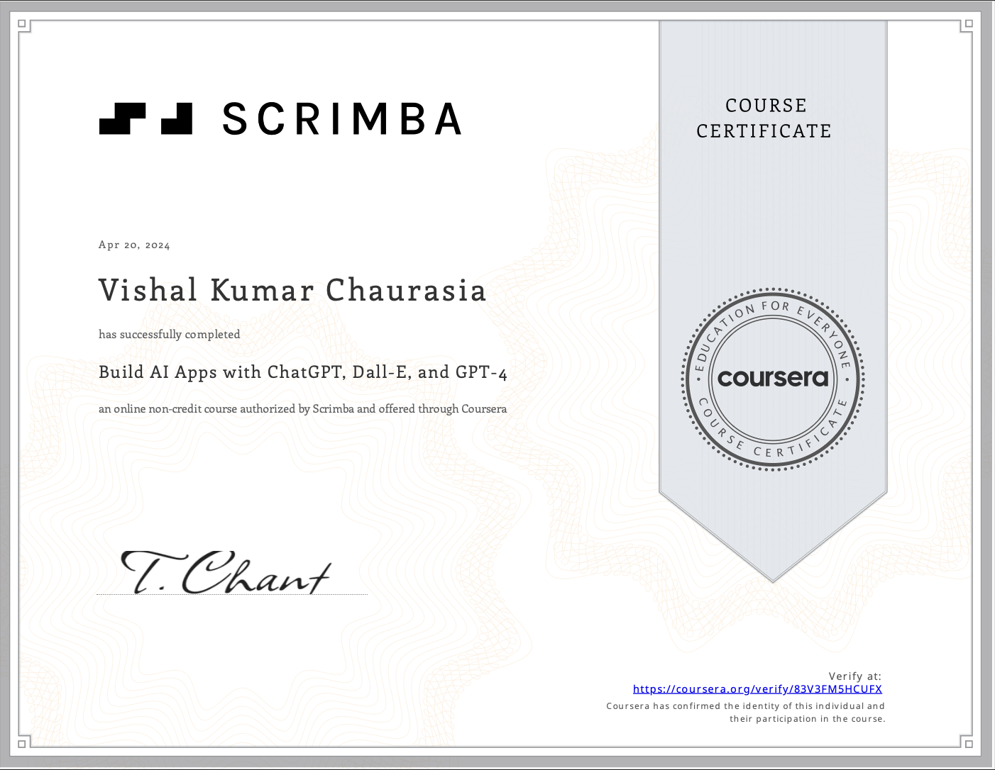 AI Apps Certificate